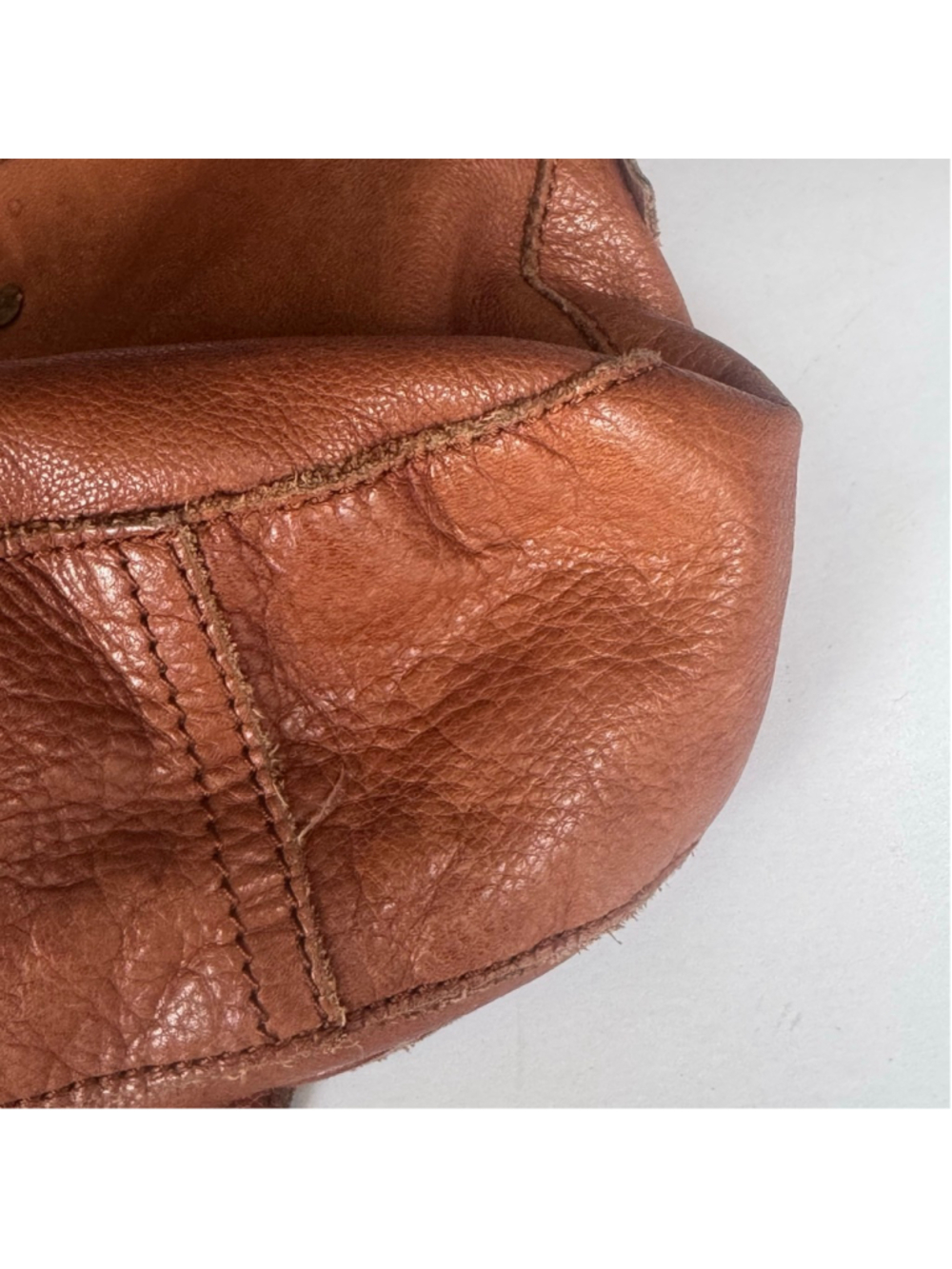 Lucky Brand Brown Leather Studded Crossbody Messenger Bag Boho Western - Picture 13 of 13